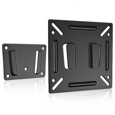 Monitor Wall Mount VESA 100x100mm Universal Low Profile 33lbs Capacity Black