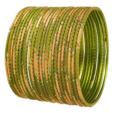 NEW Indian Fresh Bollywood Fashion Handcrafted Enchanting Pastel Henna Green Gol