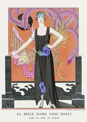 1921 Art Deco French La belle dame sans merci  Advertisement Poster Print