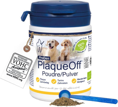 Proden Plaqueoff Zahnpulver Für Hunde & Katzen 60 G, Zahnputzflocken Hund, Zahns