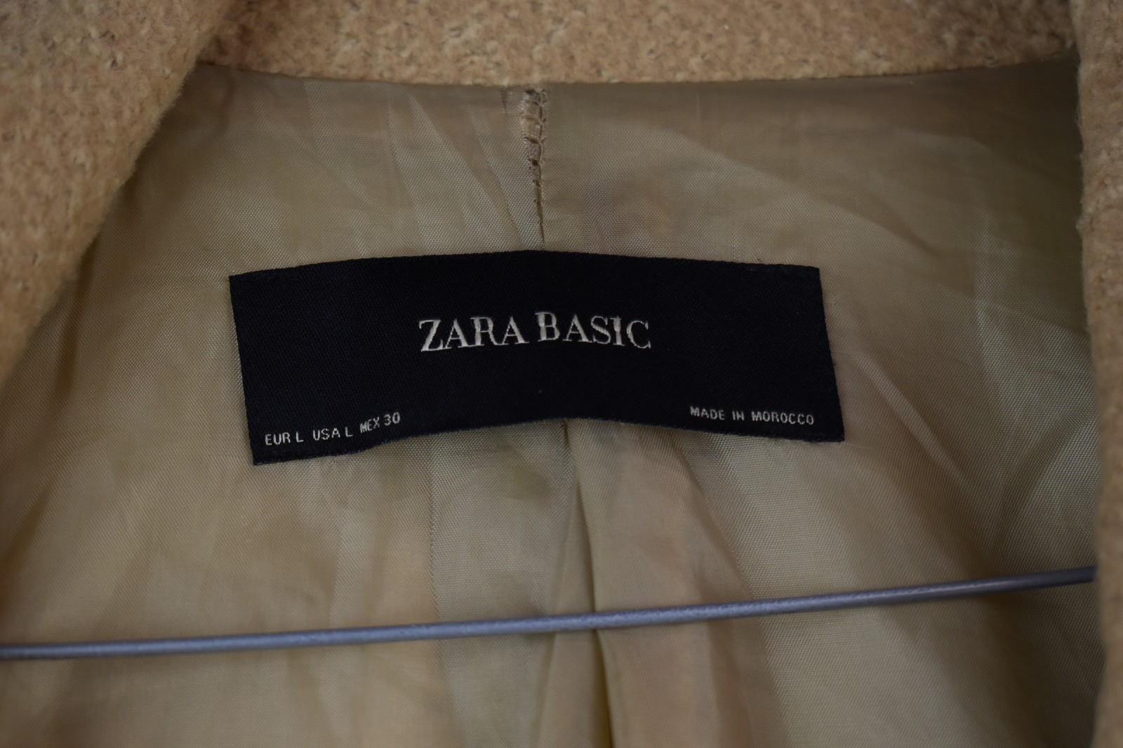 Zara BAsic Womans Beige Button Blazer Jacket Cott… - image 4