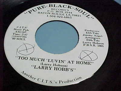 LARRY HOBB'S - TOO MUCH 'LUVIN' AT HOME / DISCO PARTY - NM  VINYL & EX AUDIO