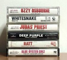 Rock Cassette Tapes Lot 6 : Ozzy Osbourne, Blue Oyster Cult, Judas Priest, Ratt