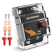60 Amp Circuit Breaker with Manual Reset Switch, Waterproof DC 12V-48V Inline Fu