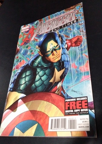 Avengers #32 End Times Marvel Comics Direct Edition Captain America - Afbeelding 1 van 10