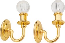 HobbyFun Miniatur Wandlampe 2 Stück Antik Puppenhaus Puppenstube Lampe Lichter