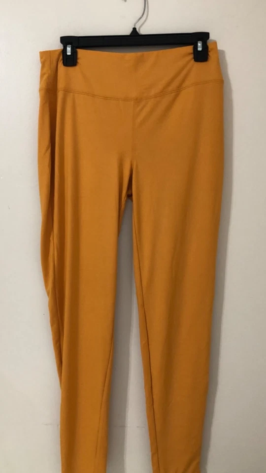 Zenana Mujer Talla 1X Leggings Elásticos Pantalones Deportivos Amarillo Mostaza Foto 2 de 4