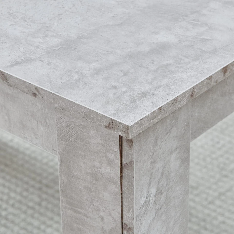 Compact Grey Dining Table & 2 PU Leather Chairs Space-Saving Kitchen Set - Image 3 of 4