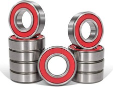 10Pcs 6201-2RS Double Rubber Seal Bearing 12x32x10mm Pre Lubricated C3 Premium
