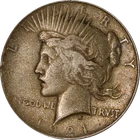 1921-P Peace Dollar - Rim Bump