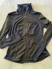 Women's Zella Zip Activewear Jacket Navy with Thumb Holes L