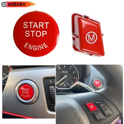 2x Steering Wheel M Mode Engine Start Stop Switch Button For BMW E92 E90 M3 Red