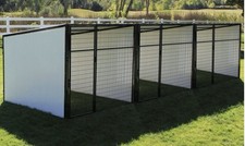 VINYL DOG KENNEL STALLS w/RAISED FLOORING & SLOPE ROOF - Used