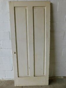 Details About 1800 S Antique Wood Door Interior Two Raised Panel Italianate Style Fir Ornate