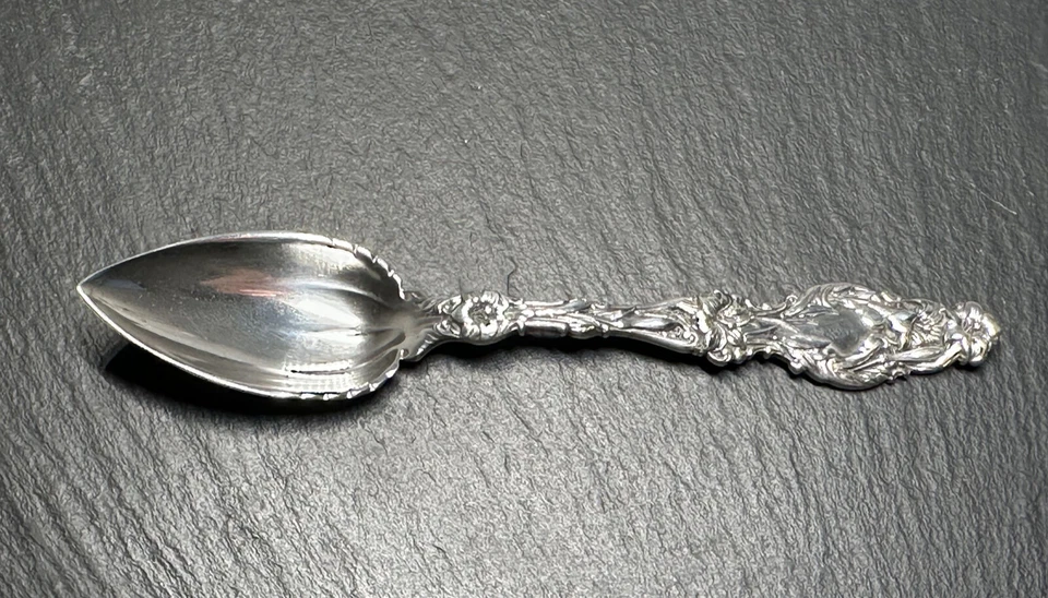 ANTIGUA CUCHARA DE POMELO CÍTRICO WHITING LIRIO DE PLATA ESTERLINA G245 Foto 2 de 4