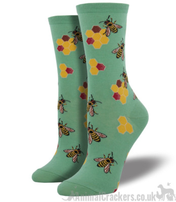 Socksmith Damen Socken Busy Bee Design Bienenmuster One Size Baumwollmix