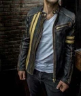 Men’s Motorcycle Biker Vintage Cafe Racer Distressed Black Real Leather Jacket