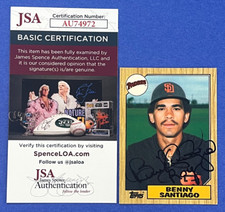 Benito Santiago Signed 1987 Topps Traded #109T Rookie Baseball Card JSA AU74972
