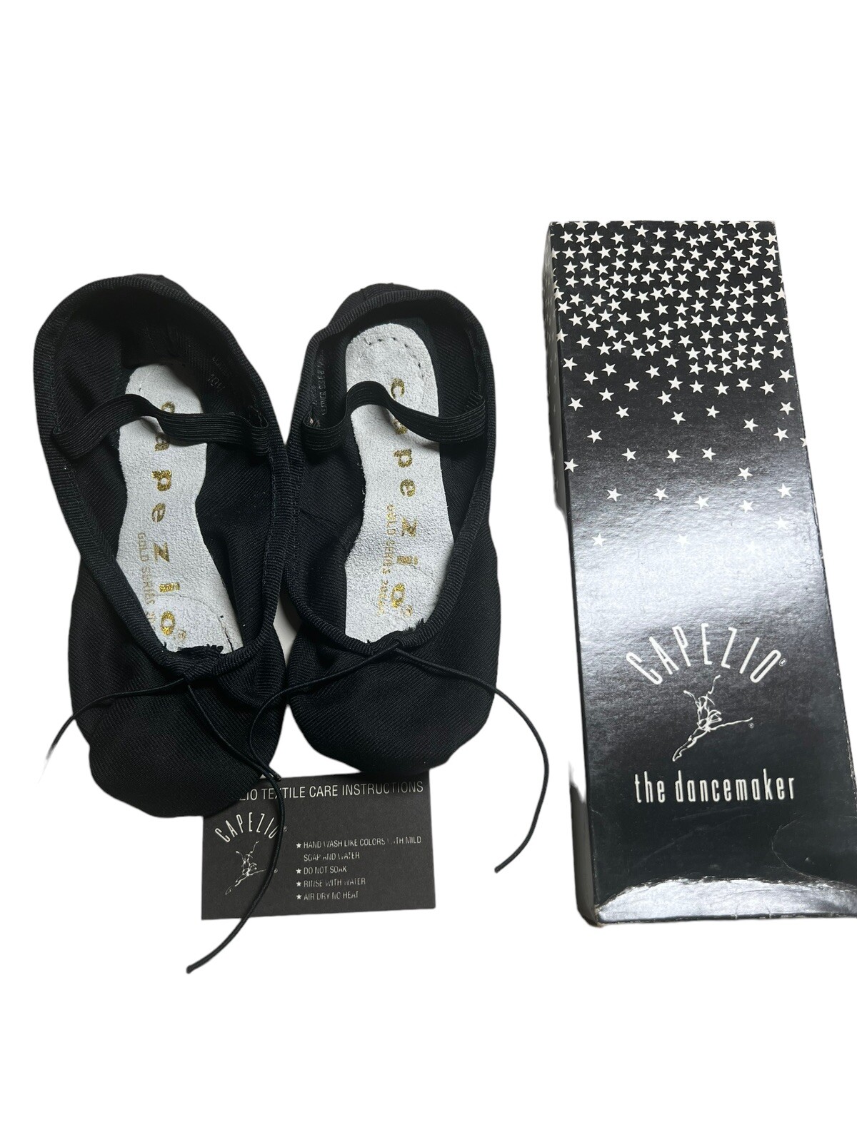 SAOLA Nuova ciabatta da ballo NOS CAPEZIO suola spaccata TELA 2006C nera bambino taglia 10 con danza