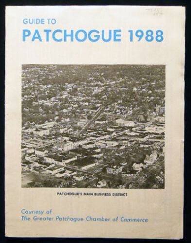 1988 PATCHOGUE MEDFORD LONG ISLAND FOLDING MAP ADVERTISEMENTS BUSINESS DIRECTORY - Picture 1 of 7