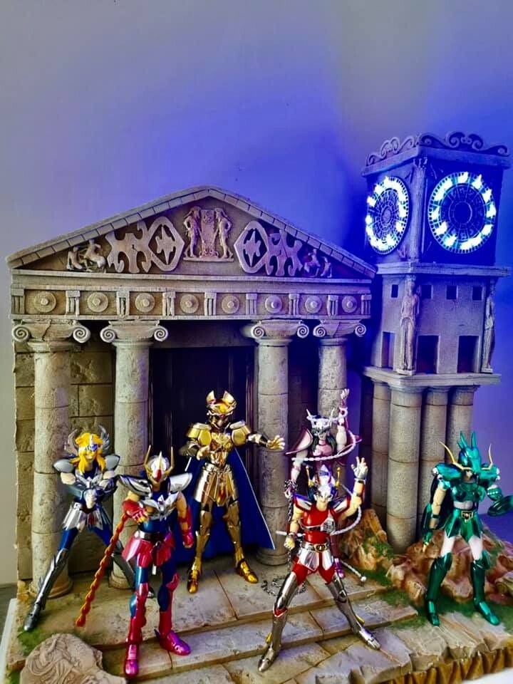 Diorama Myth Cloth Saint Seiya Meridiana,Tour d'horloge,Torre del
