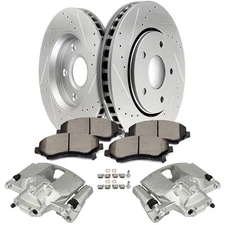 For Town & Country Dodge Grand Caravan Front Brake Rotors Ceramic Pads Calipers