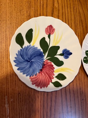 Blue Ridge CHRYSANTHEMUM PATTERN Hand Painted 2 plates Vintage