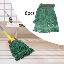 6Pcs Commercial String Mop Head Washable for Industrial Living Room