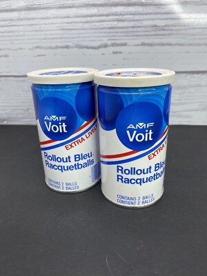AMF Voit Rollout Blue Racquetballs Extra Lively Sealed New Vintage Set Of 2