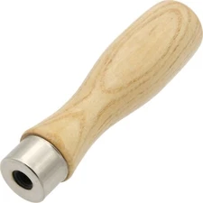 Wood File Handle twist on with threaded steel die for 6" Tang Files Size #4