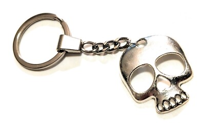 SKULL Full Metal  Movie Biker bones pirate Key chain cosplay silver color USA