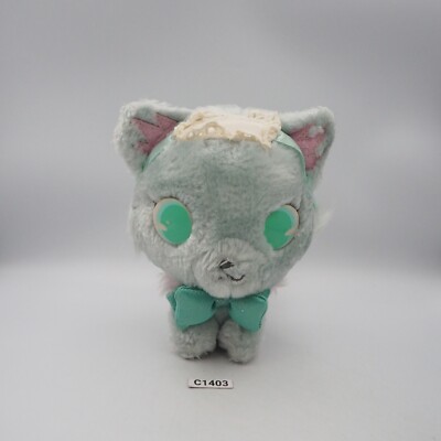 Jewelpet C1403 Milky Cat Sanrio SEGA Plush 6'' Stuffed Toy Doll Japan