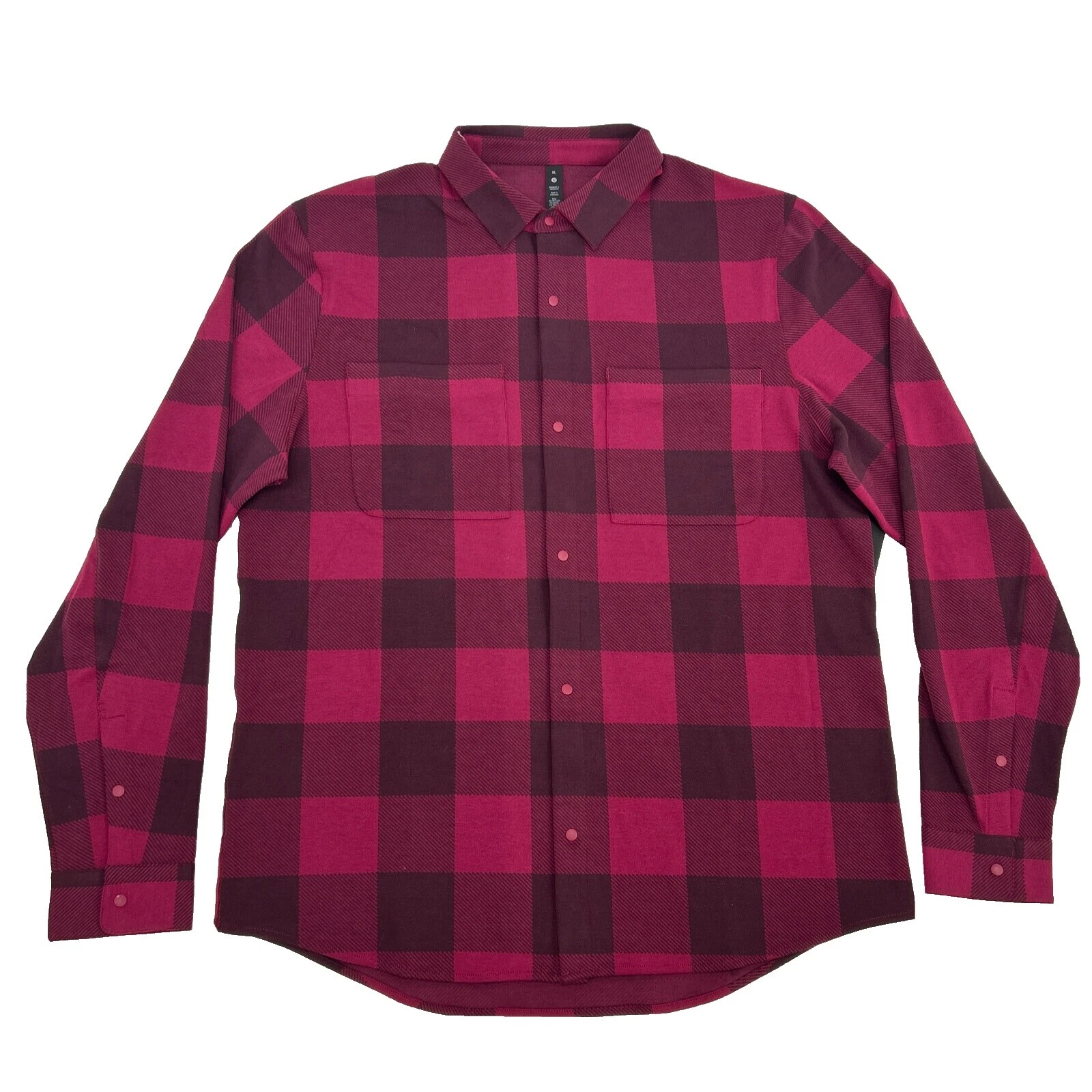 Lululemon 棉标准码休闲纽扣衬衫男士