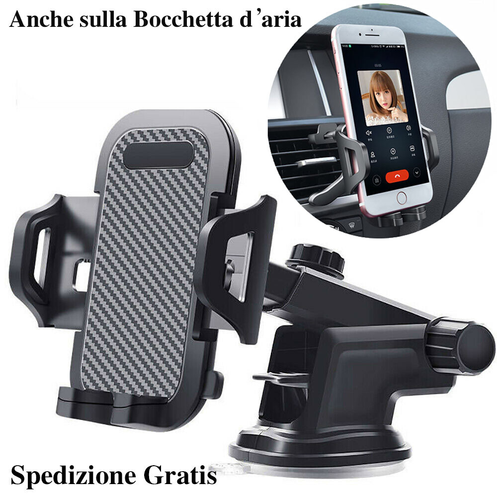 Supporto Per Smartphone Da Auto Universale – Per Specchietto Retrovisore, Regolabile, 360° - copertina