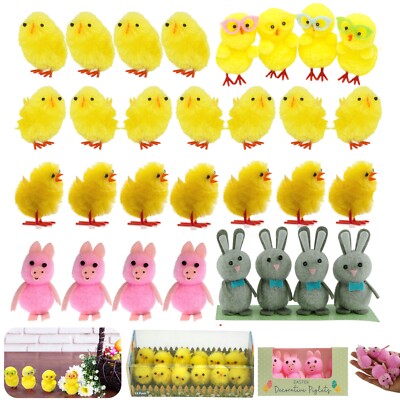 Frohe Ostern Hasen Schweine Küken Haube Hut Basteln Kinder Ostern Korb Deko