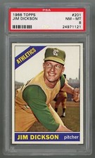 1966 Topps #201 Jim Dickson PSA 8 NM-MT #24971121 **LAN.522**