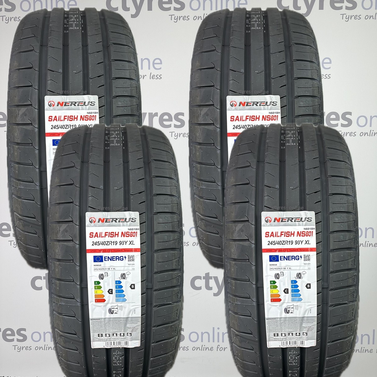 4X New 245 40 19 NEREUS NS601 98Y XL 245/40R19 2454019 *C/B RATED