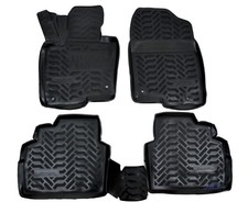 ASC Tappetini Auto Compatibili con Fiat 500 3 Porte 2012-2022, NO HYBRID-ELETTRICA,Moquette, 1 Logo Ricamato, Bordo Nero, Bottoni e Battitacco