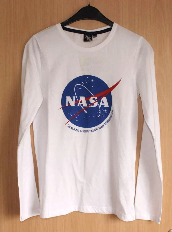 NASA Langarmshirt Shirt Oberteil Pullover Kinder Junge weiß Größe:  158 164 NEU - Bild 1 von 1