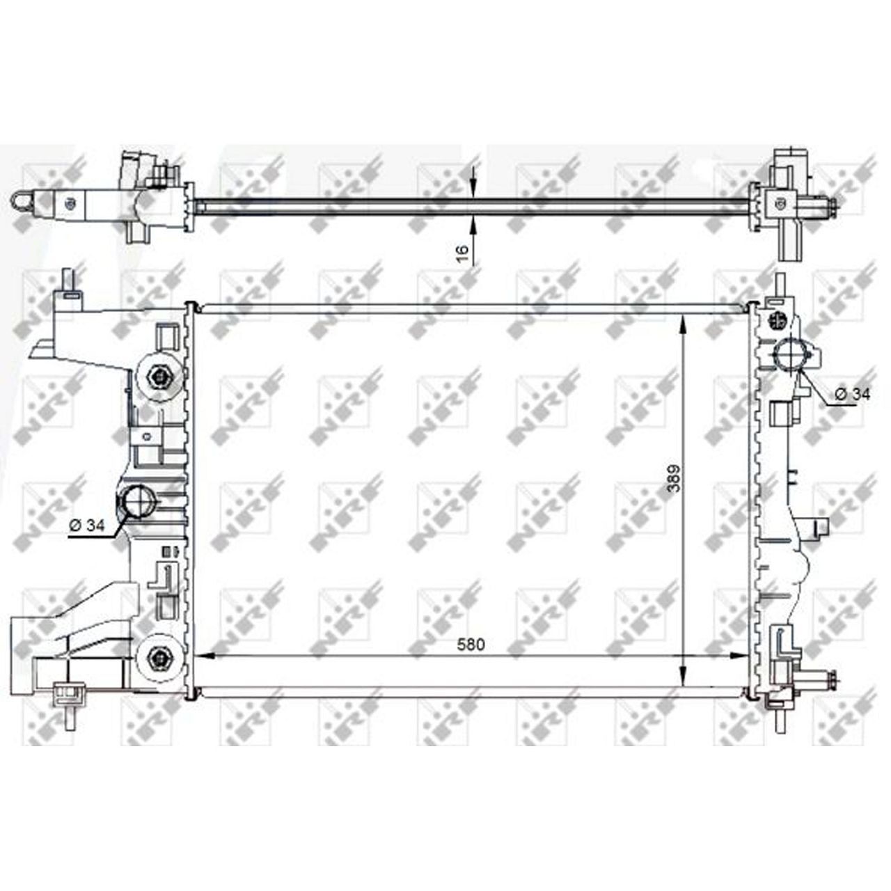NRF 59144 Kühler Motorkühler Wasserkühler Motorkühlung