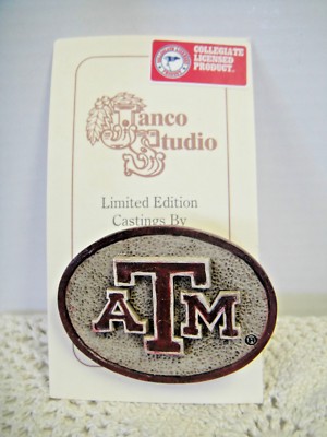 TEXAS A & M Officially Licensed Pin Back Hand-Crafted Pins/Buttons Box Of 6 NEW