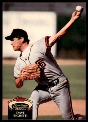 1992 Stadium Club Dave Righetti San Francisco Giants #107 | eBay