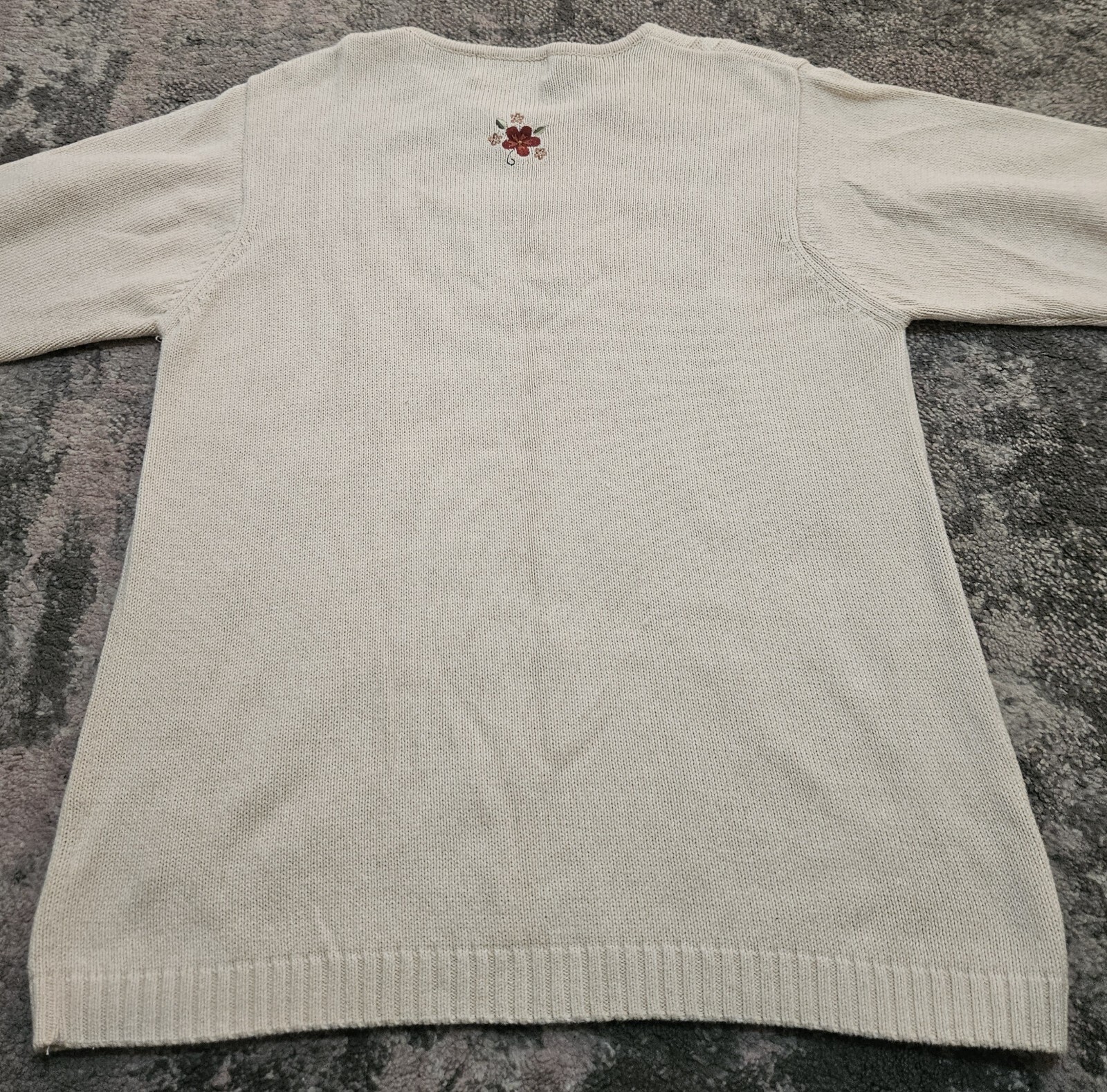 Tulchan Womens Ladies Floral Embroidered Pullover Knitted Jumper Sweater Size M image 5