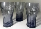 3 Vintage Purple Coca Cola Glasses