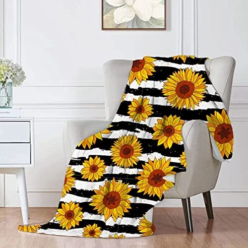 Fleece sunflower blanket sale