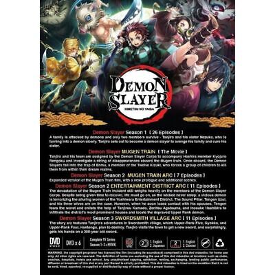 Anime DVD Demon Slayer Kimetsu No Yaiba Season 1-3 + Mugen Train Arc + The  Movie