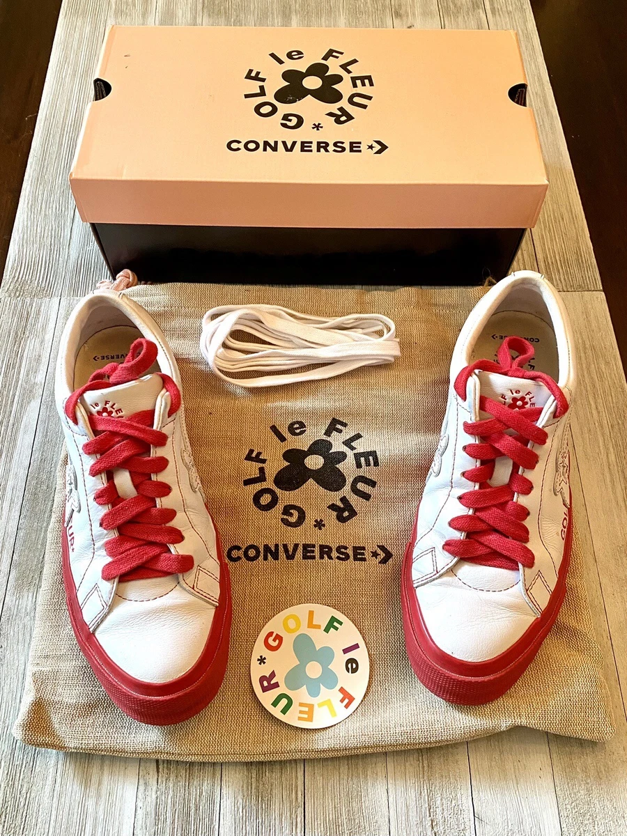 Converse All Star Golf Le Fleur OX Shoes Racing Red White Size Men