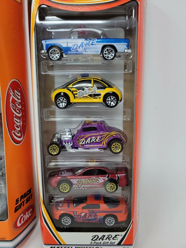 TWO Matchbox 5 Pack Car Sets: Coca Cola and DARE (Law Enforcement) NEW NIP - Image 2 of 4