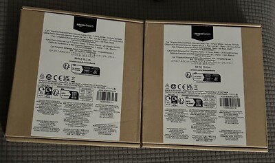 LOT OF 2 - 50 FT Amazon Basics RJ45 Cat-7 Gigabit Ethernet Patch Cable FLAT.