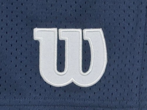 Wilson Open Hole Mesh Lined Tennis Shorts Embroidered Logo Navy Boys XL WBH507 - Picture 4 of 10